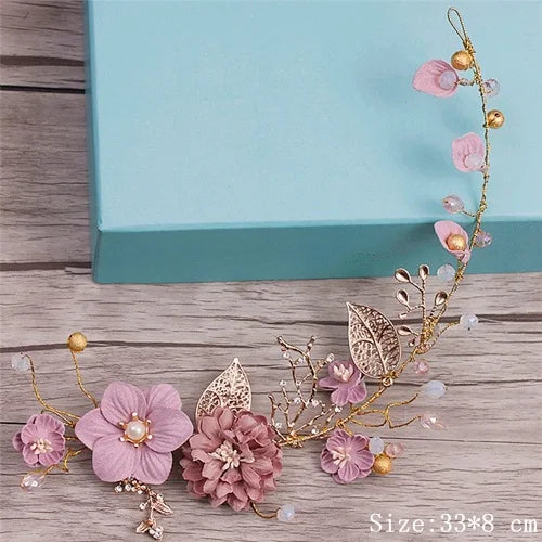 Rhinestone Crystal Headbands Wedding Hair Accessories Bridal Pearl Headband Pearl Hair Band Handmade Bridal Head Jewelry