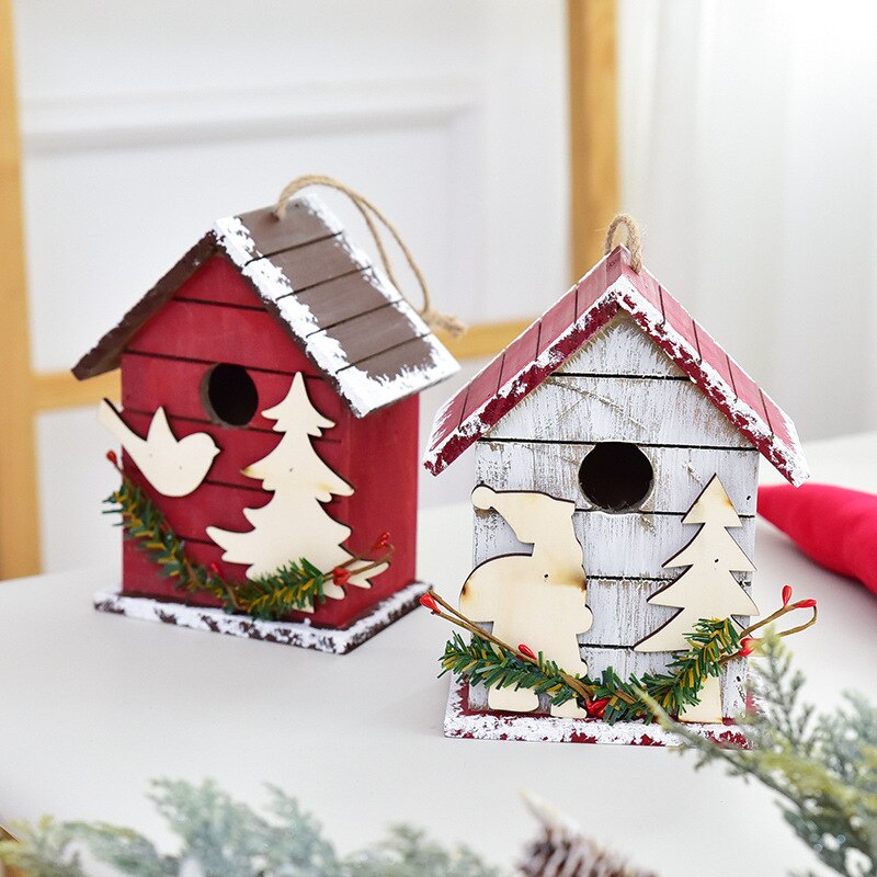 Christmas Decor Floor Letterbox Postbox Home Outdoor Wood Christmas Party Decora