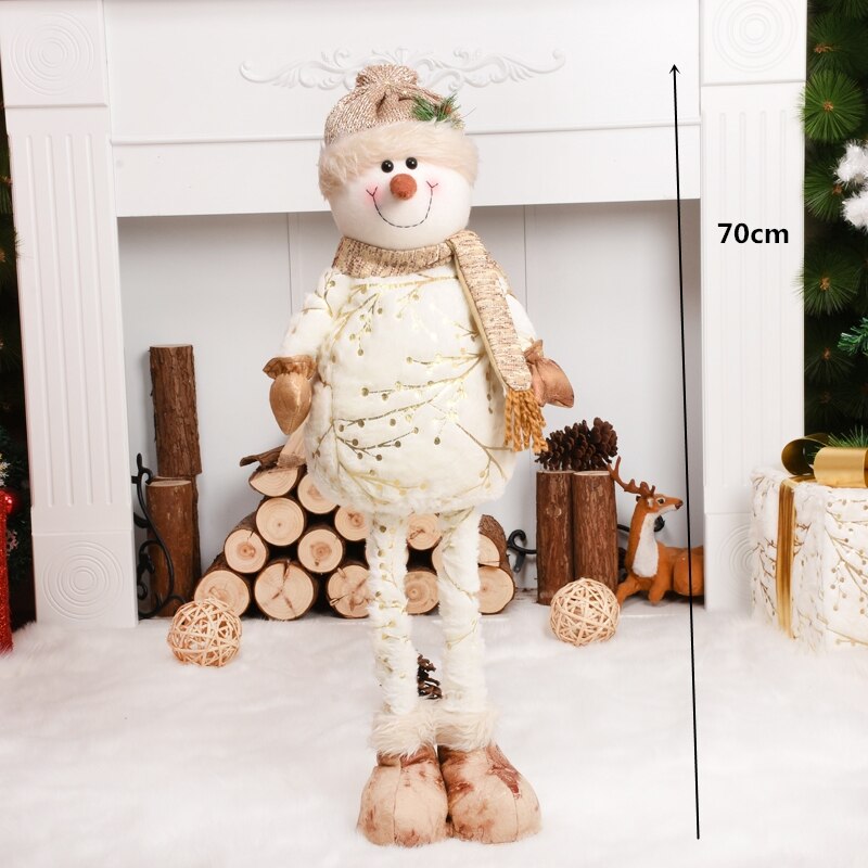 Santa Claus Snowman Alpaca Elk Christmas Decorations for Home New Year Christmas Doll Home Figures Ornaments Merry Christmas