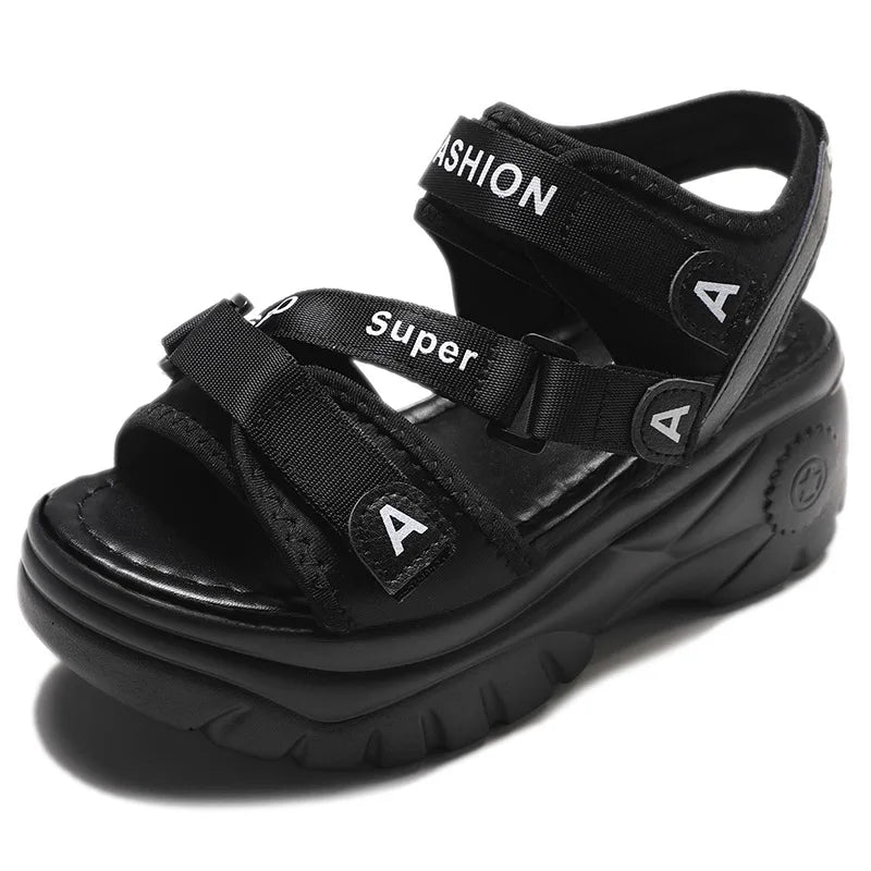 Fujin 6cm Women Sports Shoes Summer Platform Sandals Women Summer Shoes Slides Casual SandalsSandalia Mujer Chunky Slippers