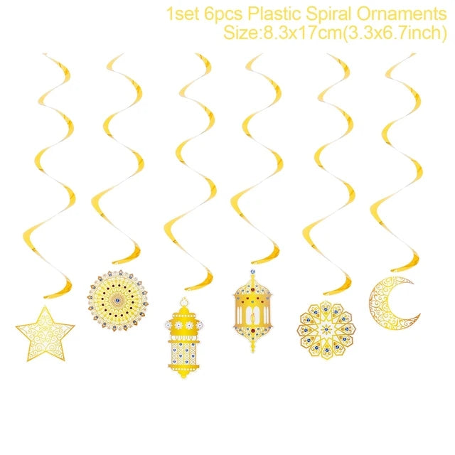 Eid Mubarak Banner Balloons Ramadan Kareem Islamic Muslim Party Decor Ramadan Decoration for Home 2024 Adha Aid Mubarak