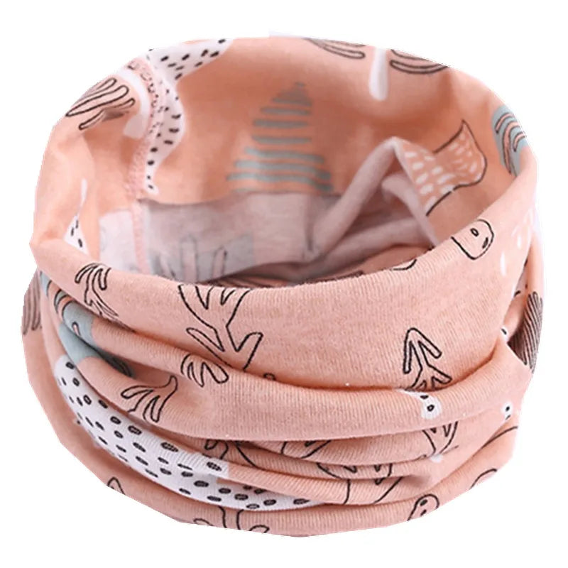 New Autumn Winter Girls Cotton Scarf Kids Scarf Bibs LIC Boys Girls Scarves Lovely Kids Collar Children Bufandas O Ring Scarf