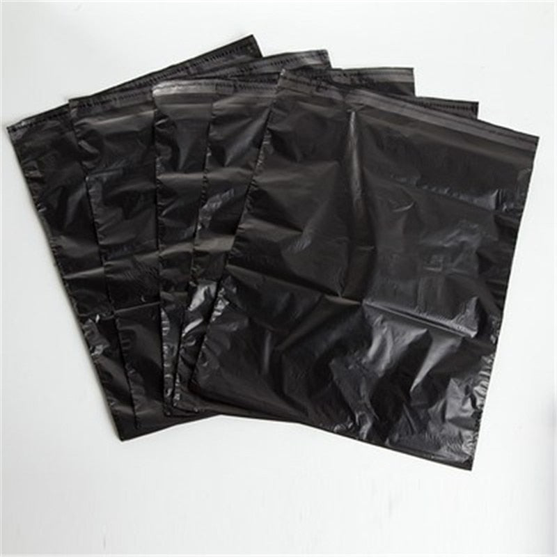 100pcs/Lots Courier Bags Black Smooth New PE Plastic Poly Storage Bag Envelope Mailing Bags Self Adhesive Seal Plastic Pouch