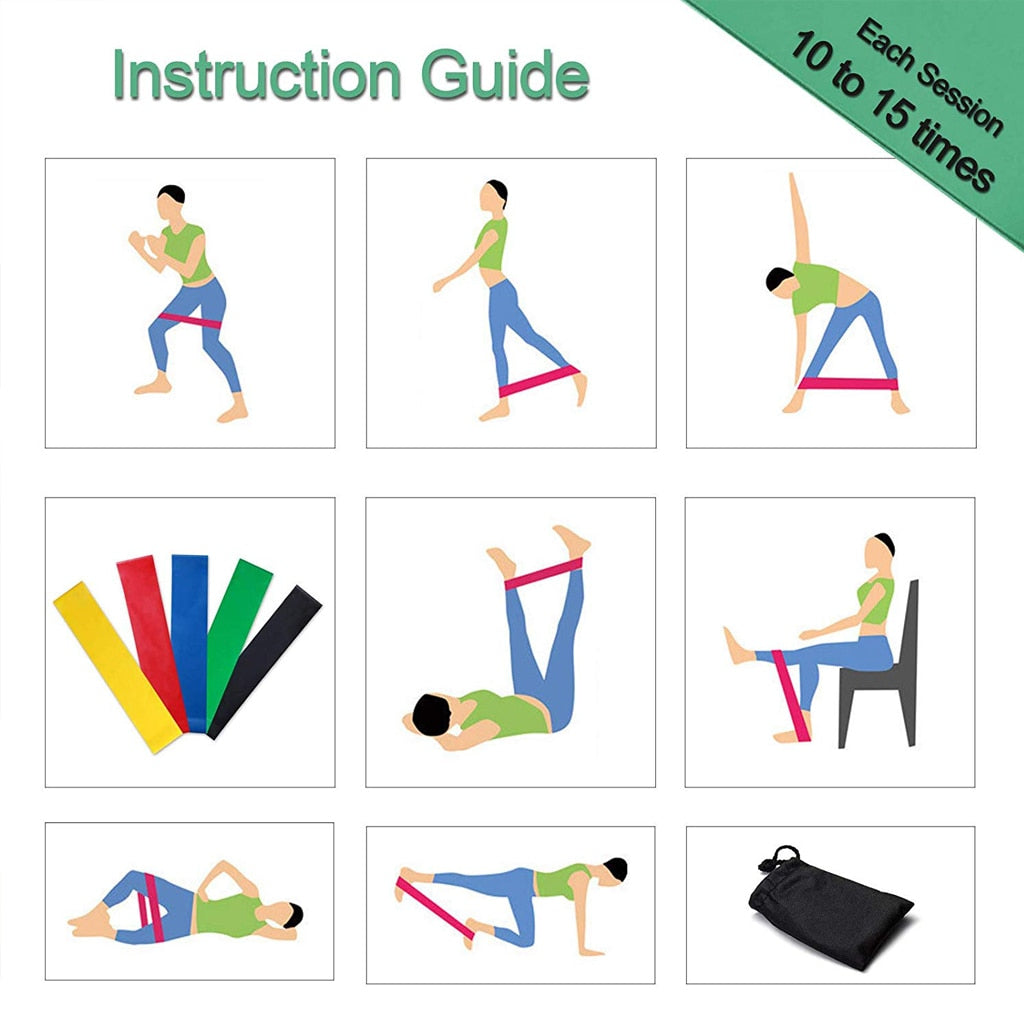 Ride Force Gym Fitness Gum Resistance Bands for Yoga Stretch Pull Up Assist Rubber Crossfit Exercise Training Workout Equipment
