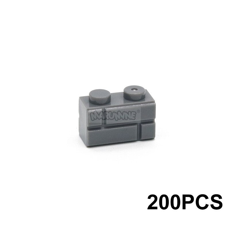 MARUMINE 150PCS 1x3 Wall Bricks Cube Idea Part House Build Block Parts 3622 Compatible Accessories DIY Assembly MOC Street View