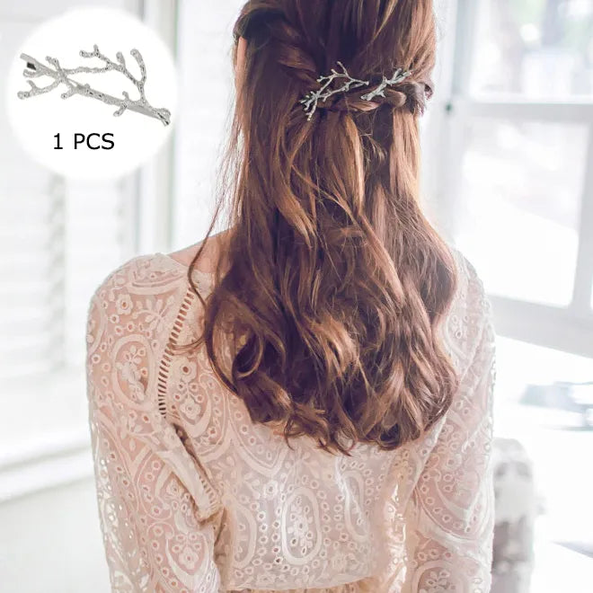Metal Leaf Hair Clip Barrettes Hairpin Barrette Hair Claws Women Girls Trend Charm Moon Round Triangle