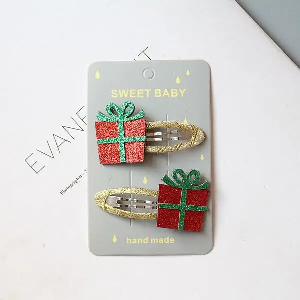 Christmas Hairpin Set Children Hair Accessories Holiday Princess Christmas Hairpin Girl Hair Accessories Side Clip