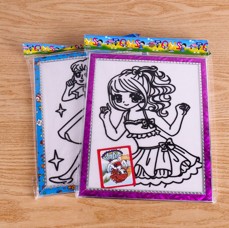 2 Sets Snow Pearl Mud 1 Pc Painting Board Hand Painting Art Toys Drawing Playdough Toys Set Board Diy Toy for Children GYH