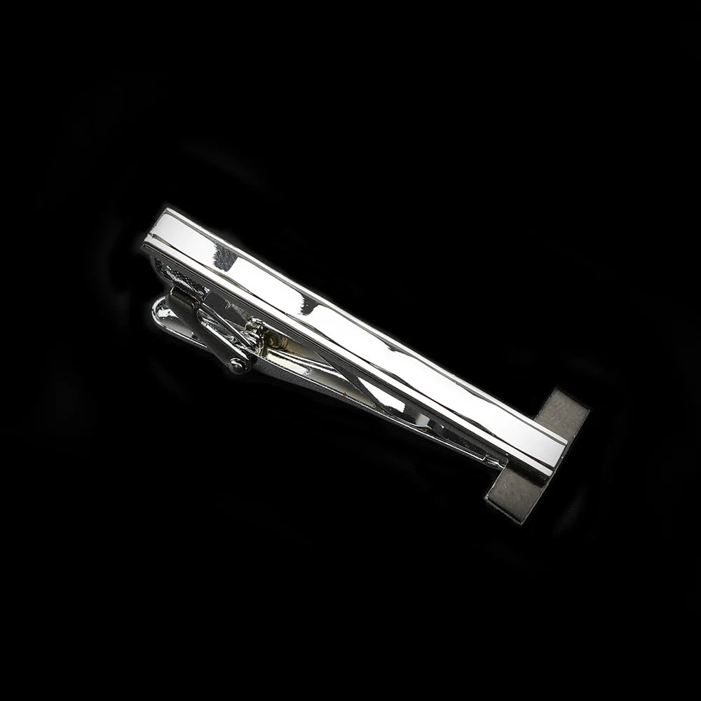 Men's Metal Tie Clip Bright Chrome Stainless Steel Jewelry Necktie Clips Pin Clasp Clamp Wedding Charm Creative