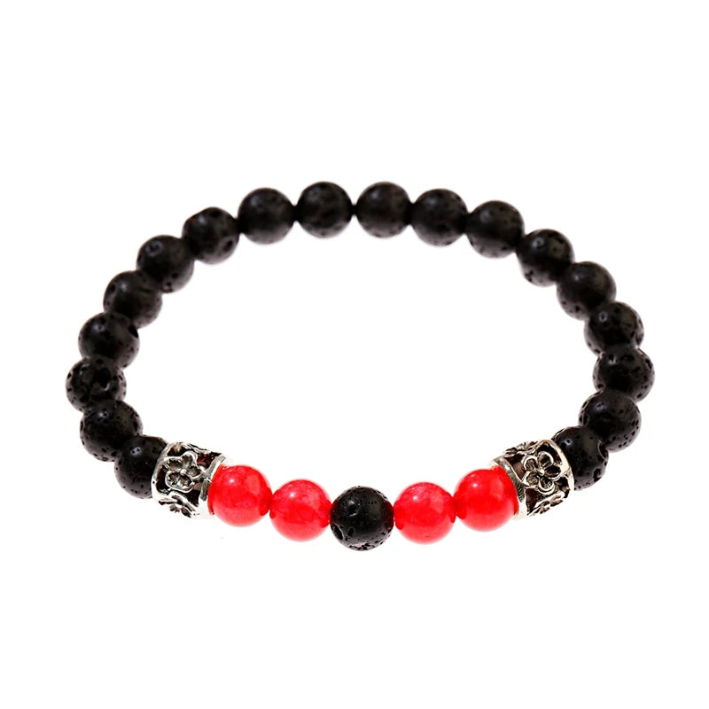 Buddhism Yoga Balance Bracelet Men Bileklik Black Matte Natural Stone Beads Bracelet for Women Braclet Jewelry AB216
