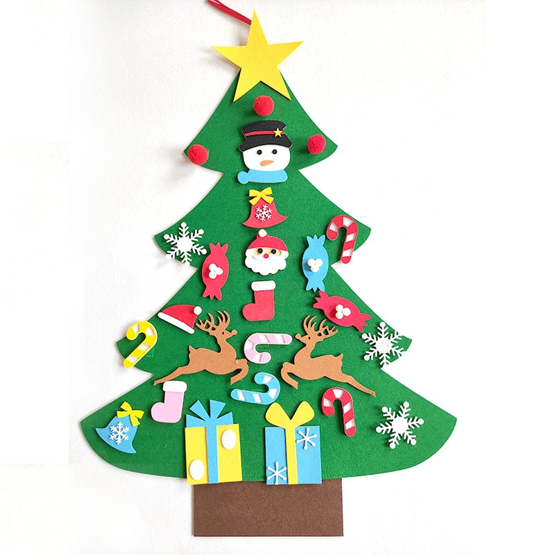 Kids DIY Felt Christmas Tree Merry Christmas Decorations for Home 2022 Christmas