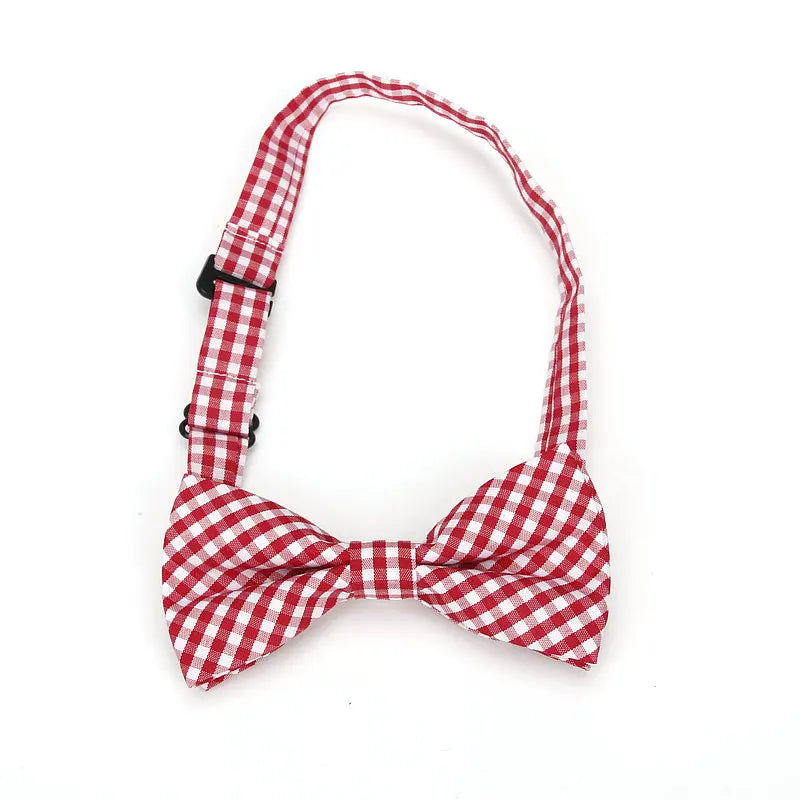 36Colors Brand Plaid Kid Bowtie Cotton Children Bowties Baby Kid Classical Pet Dog Cat Striped Butterfly Child Bow Tie