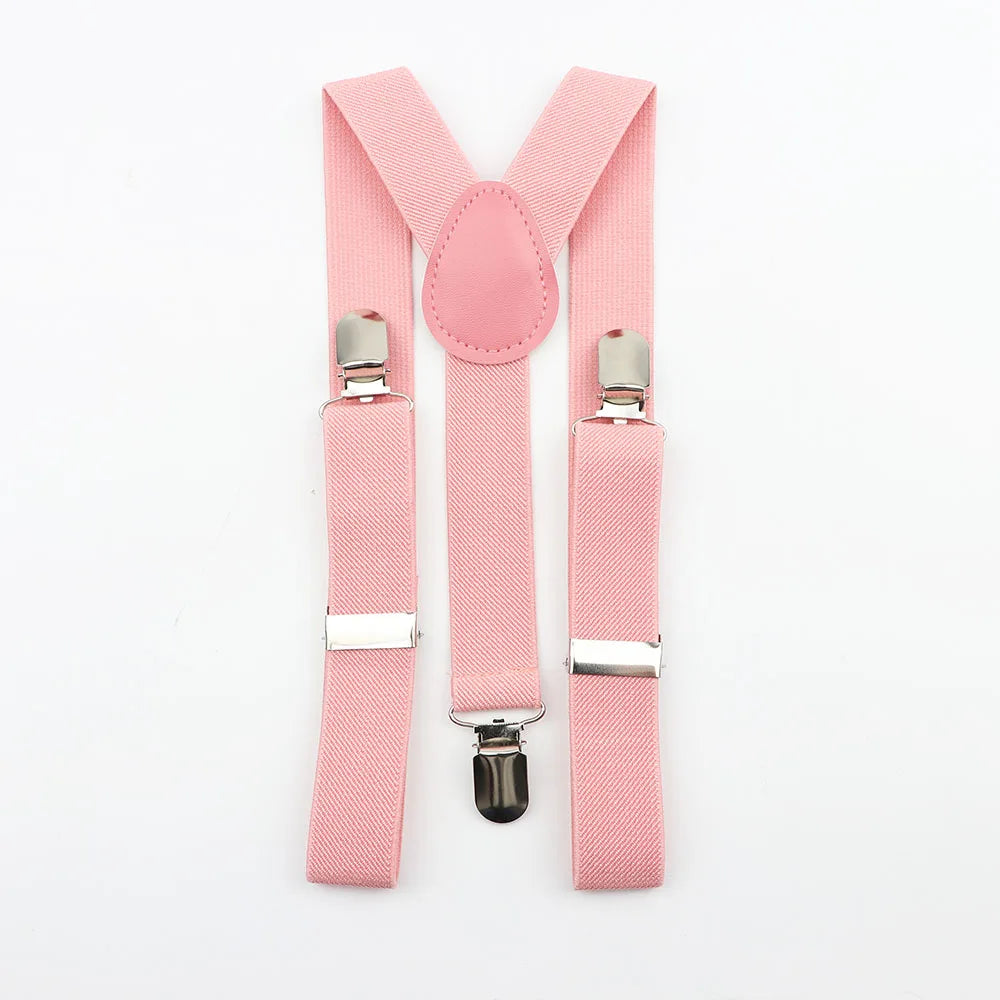 Solid Color Children Belt Baby Boys Suspenders Polyester Y-Back Braces Adjustable Elastic Kids
