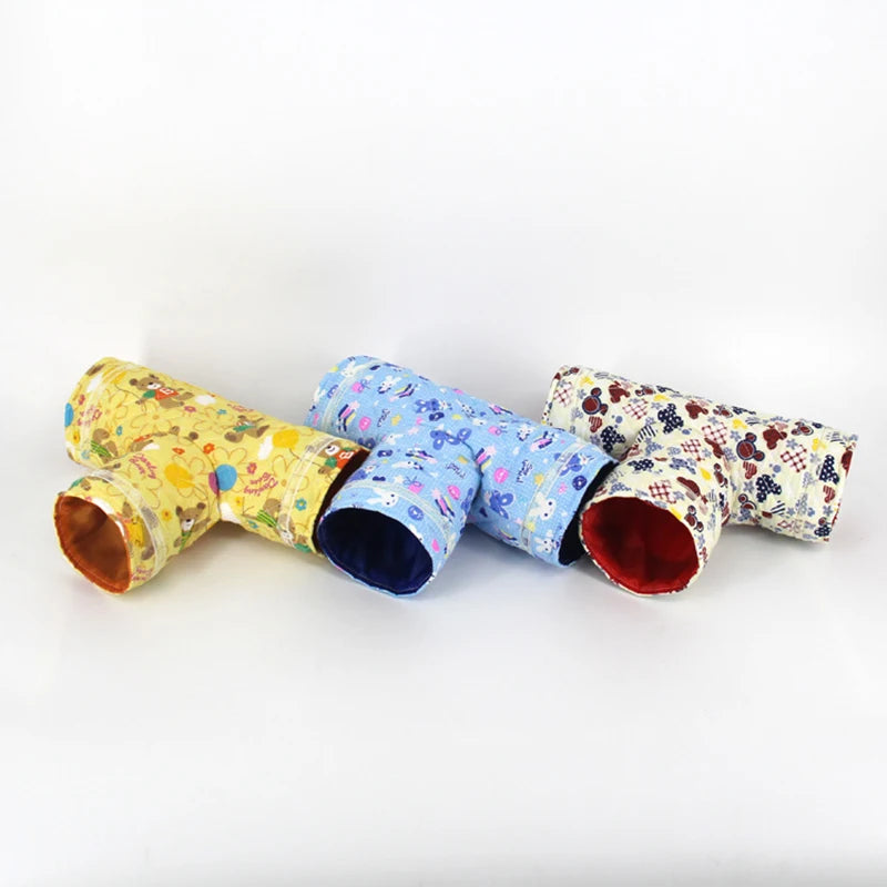 Mini Hamster Guinea Pig Tunnel Toy Pet Cages Hedgehog Tube Chinchilla House Cave Small Animals Pet Products Rat Mouse Funny Toy
