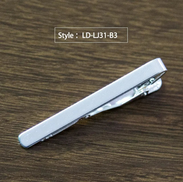 New Simple Style Tie Clip for Men Metal Tone Simple Bar Clasp Practical Necktie Clasp Tie Pin for Mens