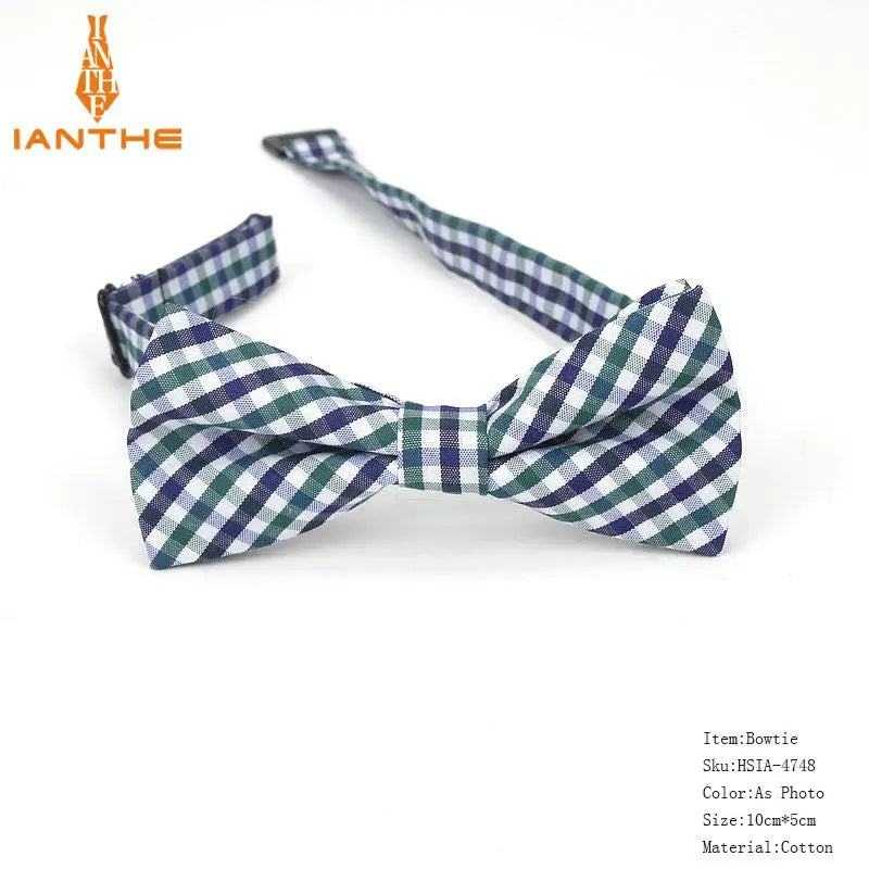 36Colors Brand Plaid Kid Bowtie Cotton Children Bowties Baby Kid Classical Pet Dog Cat Striped Butterfly Child Bow Tie