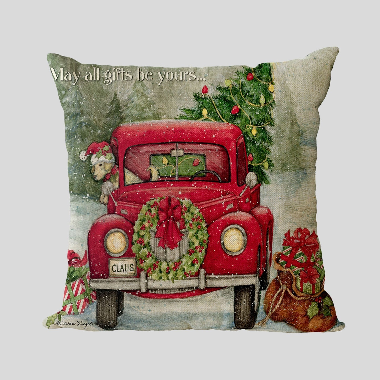 Merry Christmas Decoration Pillow Cover 45x45cm Linen Pillowcase Christmas Decorations for Home Soldier Cushion Cover