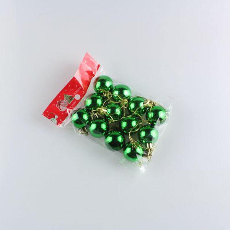 3CM Classic Fashion Plastic Christmas Ball Pendant Drop Ornaments High Quality Electroplated Bright Christmas Tree Decoration