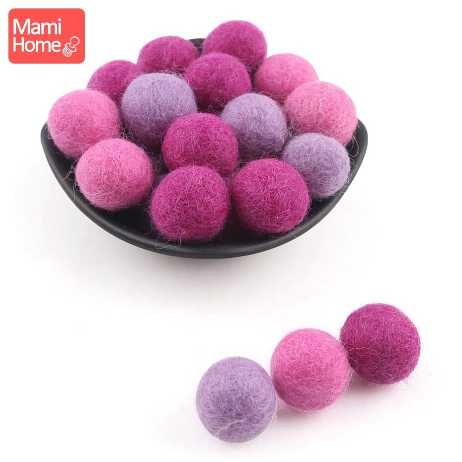 25pc Wool Balls Coloiful Beads Christmas DIY Crafts Baby Nursing Accseeories Decor Room Felt Wool Soft Making Baby Bed