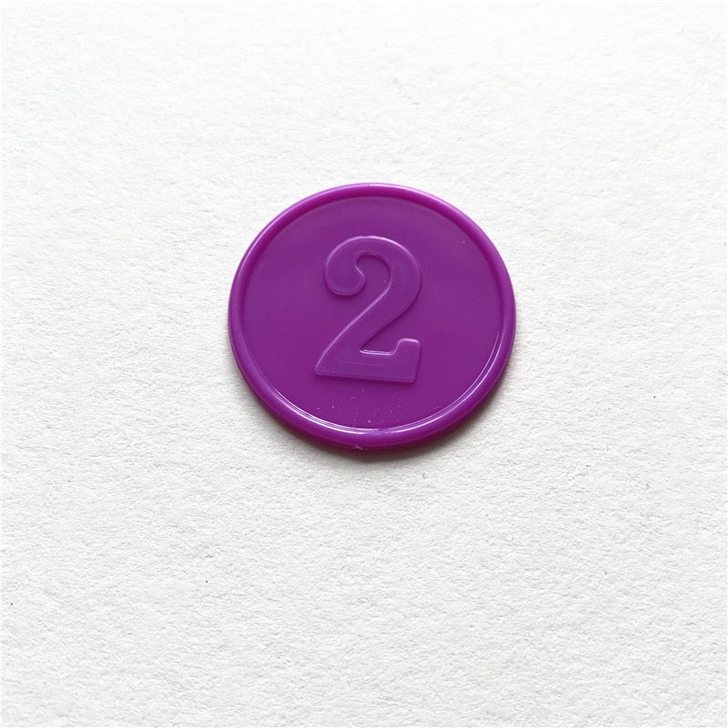10pcs/Lots!Plastic Poker Chip for Gaming Tokens Plastic Coins Family Club Board Games Toy Creative for Children