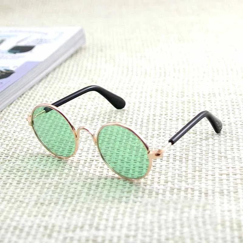 1PC Doll Accessories Round Eyeglasses Pink Glasses Sunglasses American Girl Toy Photo Props Pet Dog Cat Sunglasses