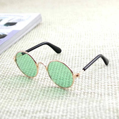1PC Doll Accessories Round Eyeglasses Pink Glasses Sunglasses American Girl Toy Photo Props Pet Dog Cat Sunglasses