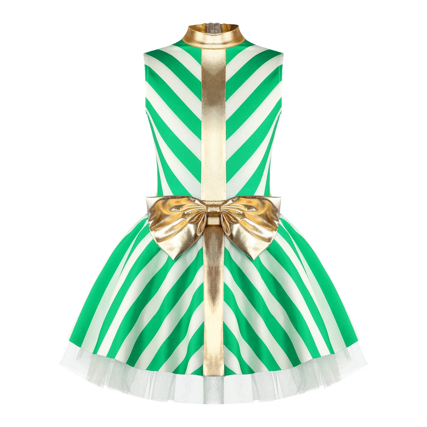 Girls Christmas Dance Dress Sleeveless Ballet Skating Gymnastics Leotard Tutu Xmas Carnival Party Cosplay Performance Costume