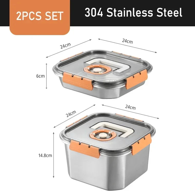 Vacuum Food Storage Box Fresh-Keeping Canister Sealed Storage Container Large Capacity Food Dispenser  Kitchen Storage Box