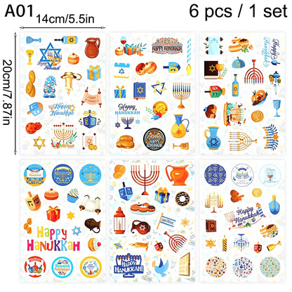6 Sheets EID Mubarak Paper Sticker Gift Box Lable Seal Stickers Islamic Muslim Eid Al-Fitr Decoration 2025 Ramadan Kareem Supply
