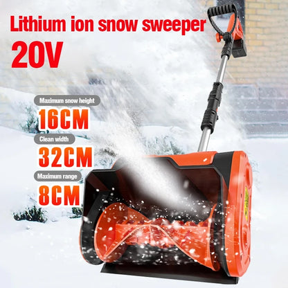 Snow Plow Electric Hand-Pushed Snow Blower Small Snow Clearing Equipment for Road  Snow Shoveling Household Snow Removal Machine