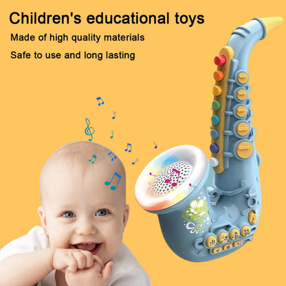 Kids Saxophone Toy Clarinet Toy With Light Music Kids Instruments Early Education Toy for 3 4 5 6 7 Year & Up Old Boy Girls