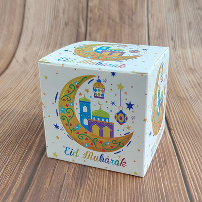5Pcs Eid Mubarak Gift Box Ramadan Candy Cookie Boxes for Kids Ramadan Packaging Eid Gift Packing Box Ramadan Decoration 2024