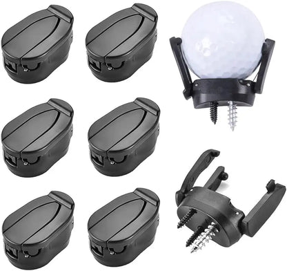 6 Pcs Golf Ball Pick Up Retriever Grabber, Foldable Golf Ball Pick Up Claw Sucker Put on Putter Grip