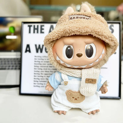 38cm Mini Doll'S Clothes Outfit Accessories for Korea Kpop Exo Labubu Idol V1 V2 Cloud Shirt White Strap Set Clothing