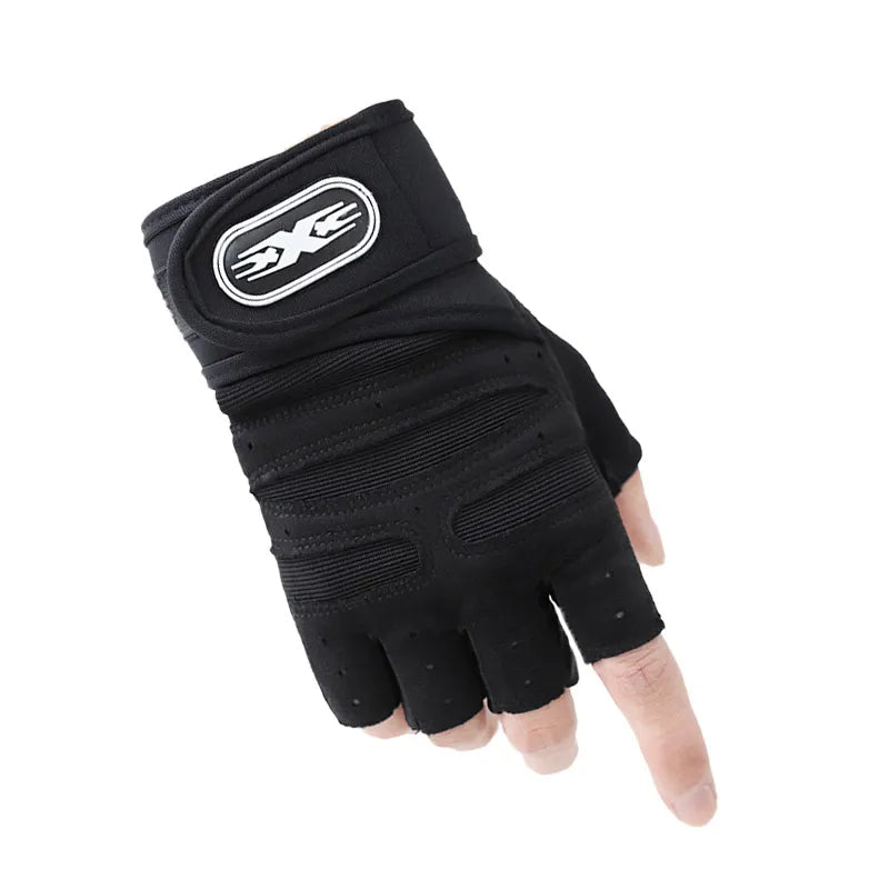 Gym Gloves Fitness Heavyweight Training Gloves Men Women Body Building Half Finger Non-Slip Gloves Wrist Weightlifting Sports