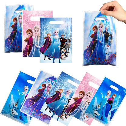 10-50pcs Frozen Party Favor  Gift Bags Frozen Anna Elsa Goody Bags Olaf Favor Bags Birthday Party Supplies Decorations Gifts