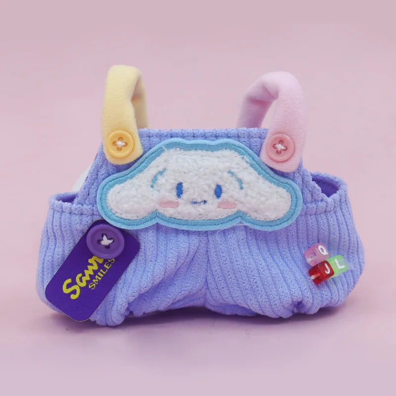 Labubu Outfit Sanrio Cinnamoroll Cute Doll Clothes Hello Kitty Strap Pants Cute Style Cotton Doll Accessories Toys Children Gift