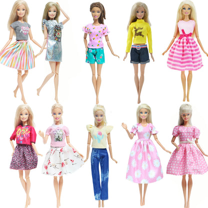 BJDBUS Doll Dress Newest Handmade Party High Quality Accessories Clothes for Barbie Doll Cloth Baby Girl Gift Toy Pants Skirt