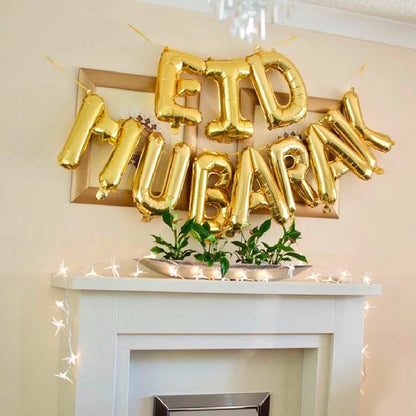 Eid Mubarak Banner Bunting Balloons Plates Tablecloth Kareem Ramadan Decoration for Home 2024  Muslim Islamic Party Supplies