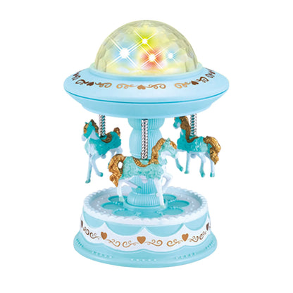 New Carousel Horse Music Box Resin Merry-Go-Round Musicical Box Home Desktop Decoration Kids Christmas Birthday Gift