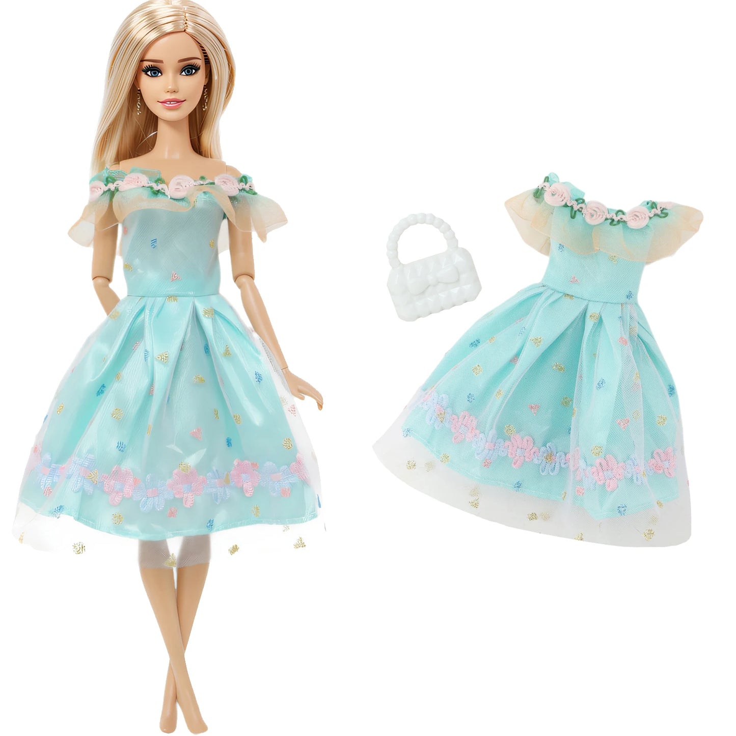 1x Doll Clothes Fashion Dress Daily Wear Skirt Party Gown Blouse Pants Clothes for Barbie Doll Accessories Lovely Girl Baby Toys