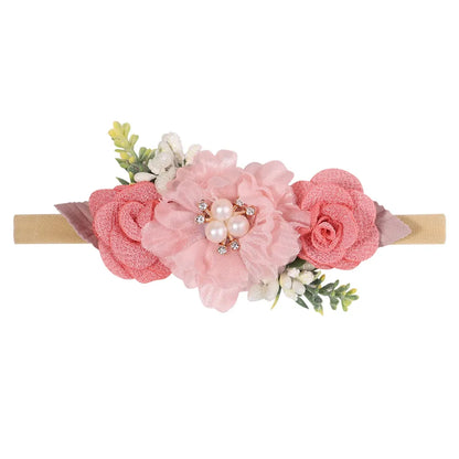 1Pcs Baby Girl Headband Cute Flower Elastic Hair Band Newborn Head Toddler Headband Headwear Kids Accessories Christmas Gifts