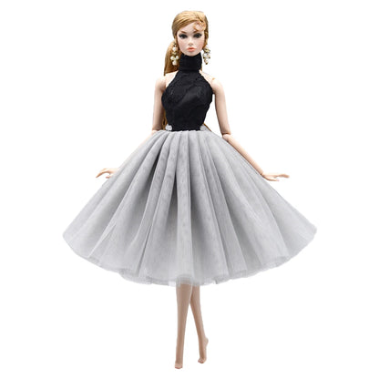 1 Pcs Fashion Hoodie Dress  for Barbie Doll Clothes Winter Jacket  Parka Coat Outfit for 1/6 BJD Doll Accessories JJ