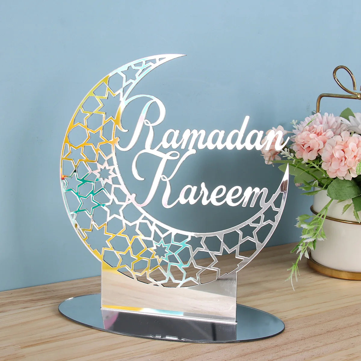 Eid Mubarak Ornaments Ramadan Decortion for Home 2024 Islam Muslim Party Supplies Ramadan Kareem Aid Eid Al-Fitr Decor Kid Gifts