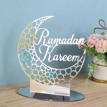 Eid Mubarak Ornaments Ramadan Decortion for Home 2024 Islam Muslim Party Supplies Ramadan Kareem Aid Eid Al-Fitr Decor Kid Gifts