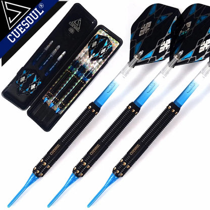 Nice CUESOUL Professional Electronic Soft Tip Darts With Unique Dart Flights Blue PC Dart Shaft