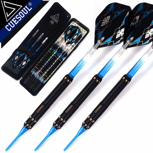 Nice CUESOUL Professional Electronic Soft Tip Darts With Unique Dart Flights Blue PC Dart Shaft