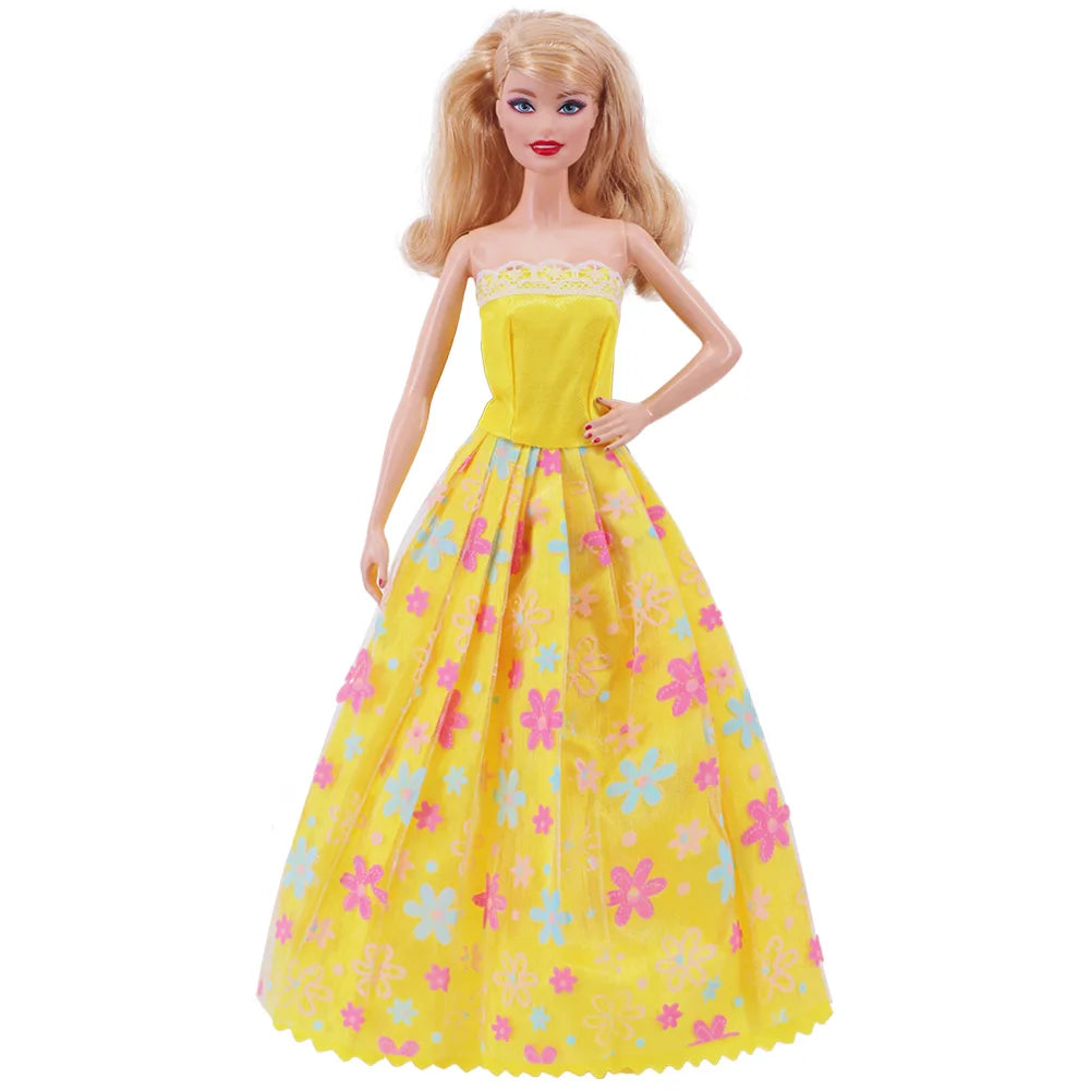 Doll Evening Dress Clothes Princess Dress Banquet Party Dress Tulle Dress for Barbiees&BJD Doll Clothes Accessories,Toy for Girl