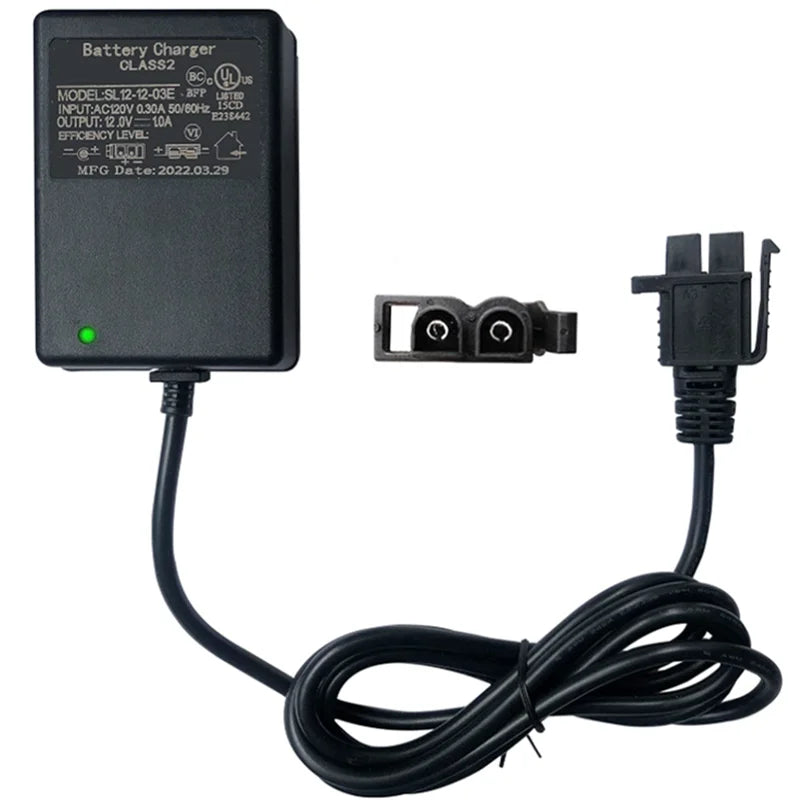 12V Battery Charger for Kids Ride on Toys, Power Supply Adapter for Yamaha Raptor 700R 12 Volt Children Electric Wheels Cars