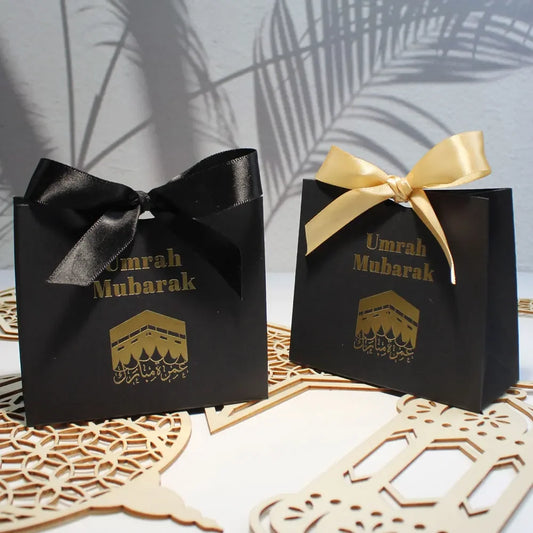 Umrah Mubarak Candy Boxes-Elegant Muslim Islamic Ramadan Kareem Iftar & Happy Eid Al-Fitr Party Decor - Ideal Hajj Gift Presents